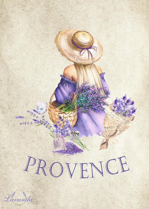 Utierka na riad - Lavanda Provence, vzor 3