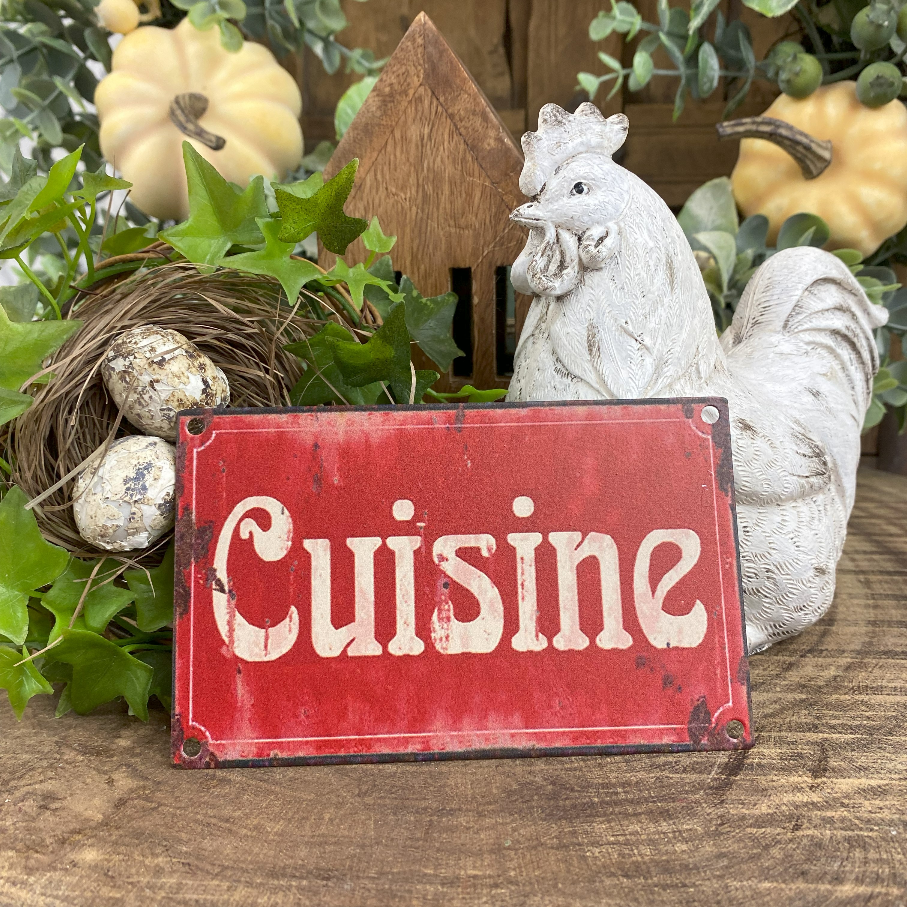Vintage kovová tabuľka "Cuisene "  - Kuchyňa 