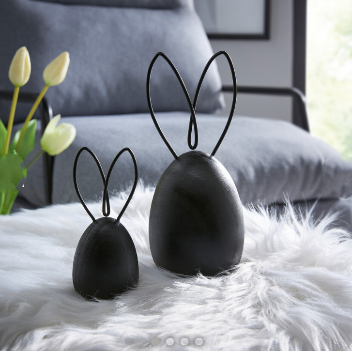 Jarná dekorácia Čierny zajac, sada 2kusy