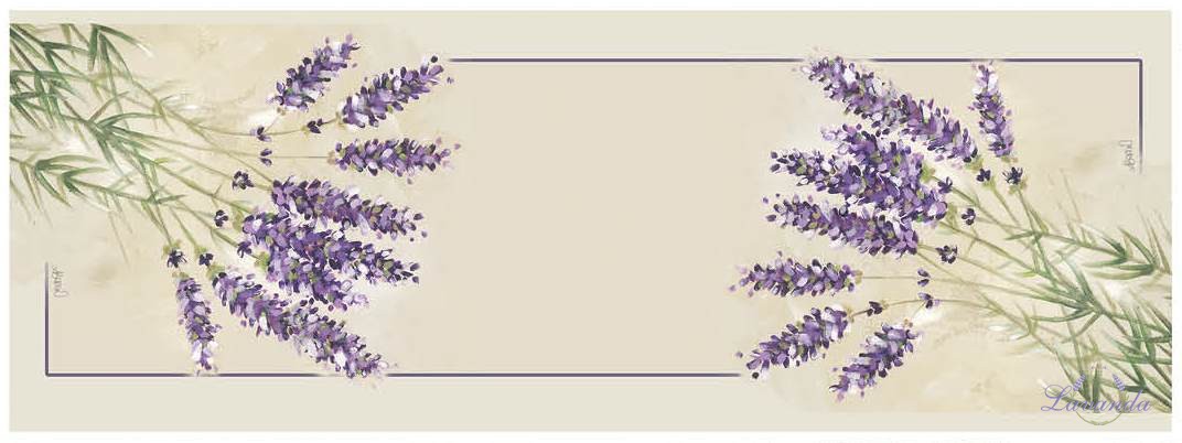 Obrus v prírodných farbách LAVANDA, behúň  150 x 50 cm