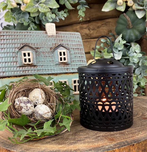 Kovová lucerna Verone, čierna 