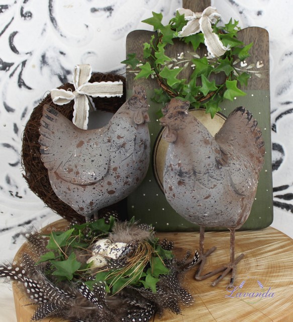 Dekorácia vintage sliepočka