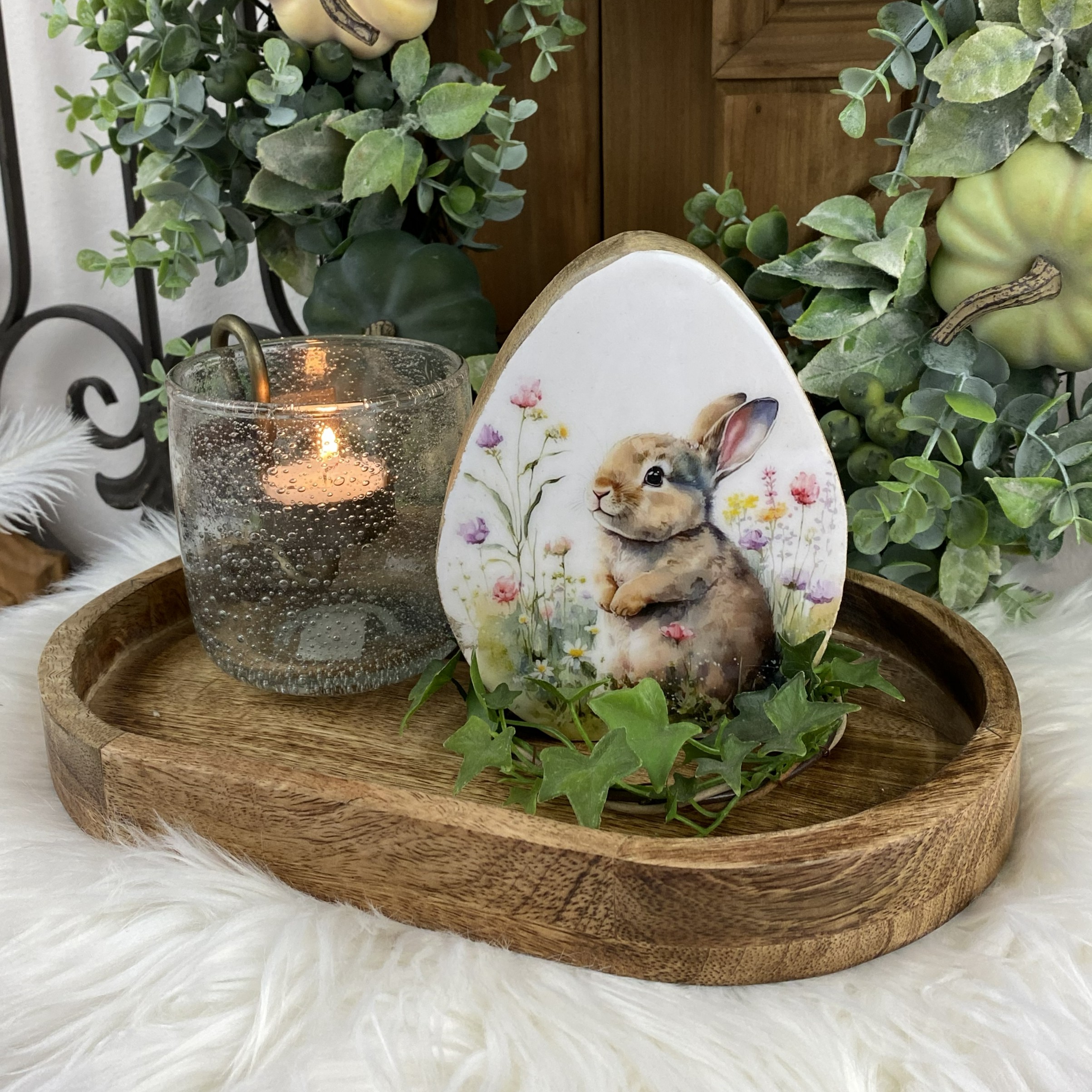 Drevené veľkonočné vajíčko Zajačik