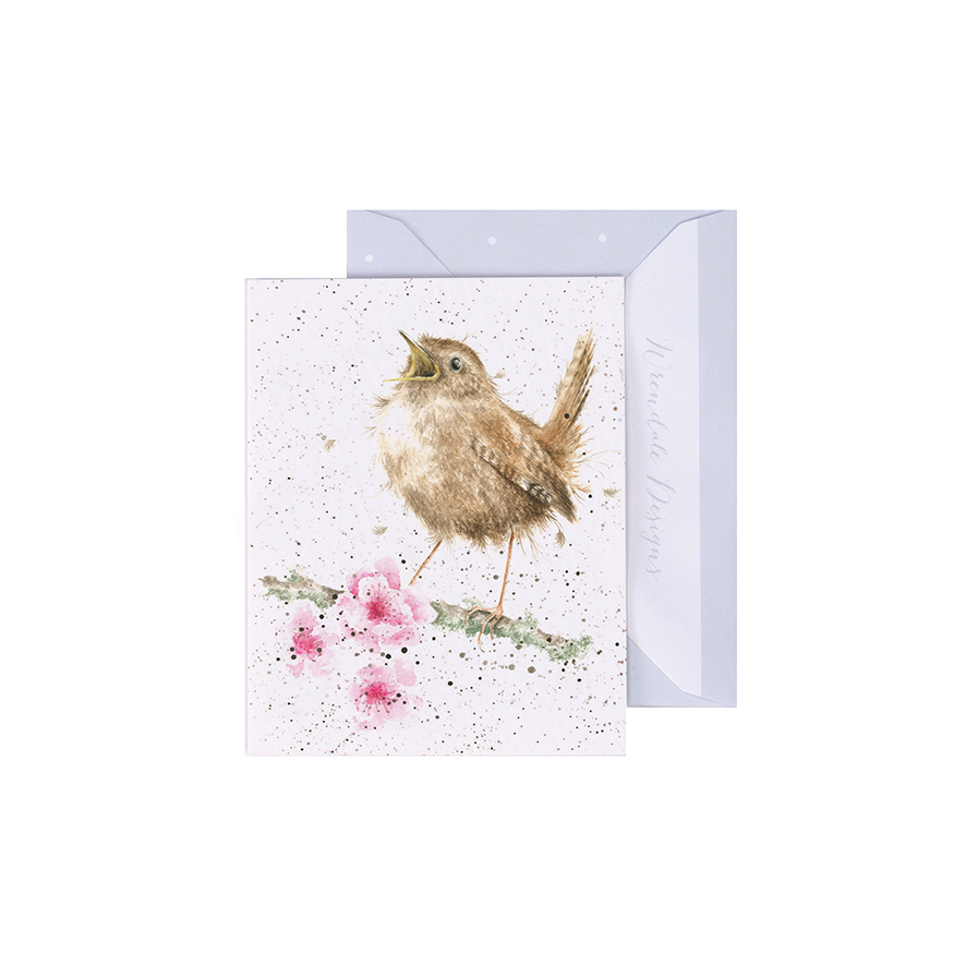 Darčeková kartička Vtáčik a vetvička čerečne