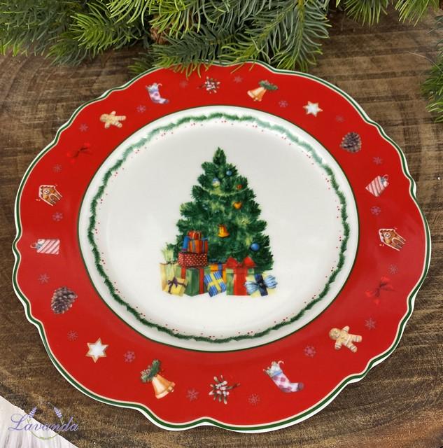 Keramický vianočný tanier Stromček