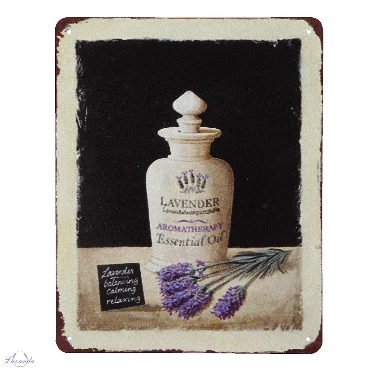 Kovová tabuľka Herbes de Provence - Lavender perfume