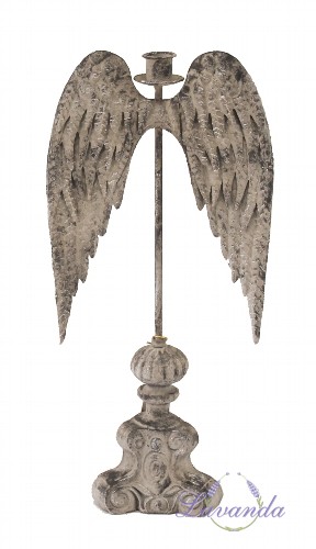 Svietnik Art Krídla kovový na vysokú sviečku