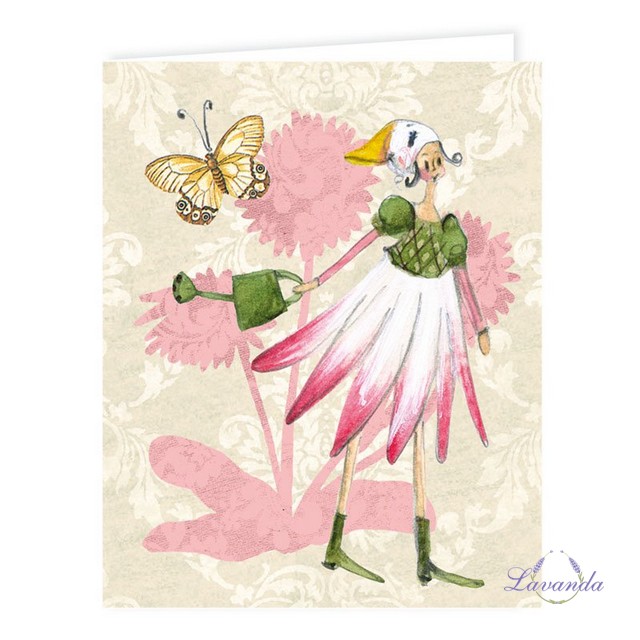 Darčeková kartička Víla a motýľ