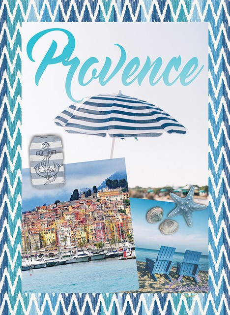 Utierka na riad Provence - modrá