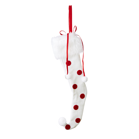 Vianočná ponožka s bodkami