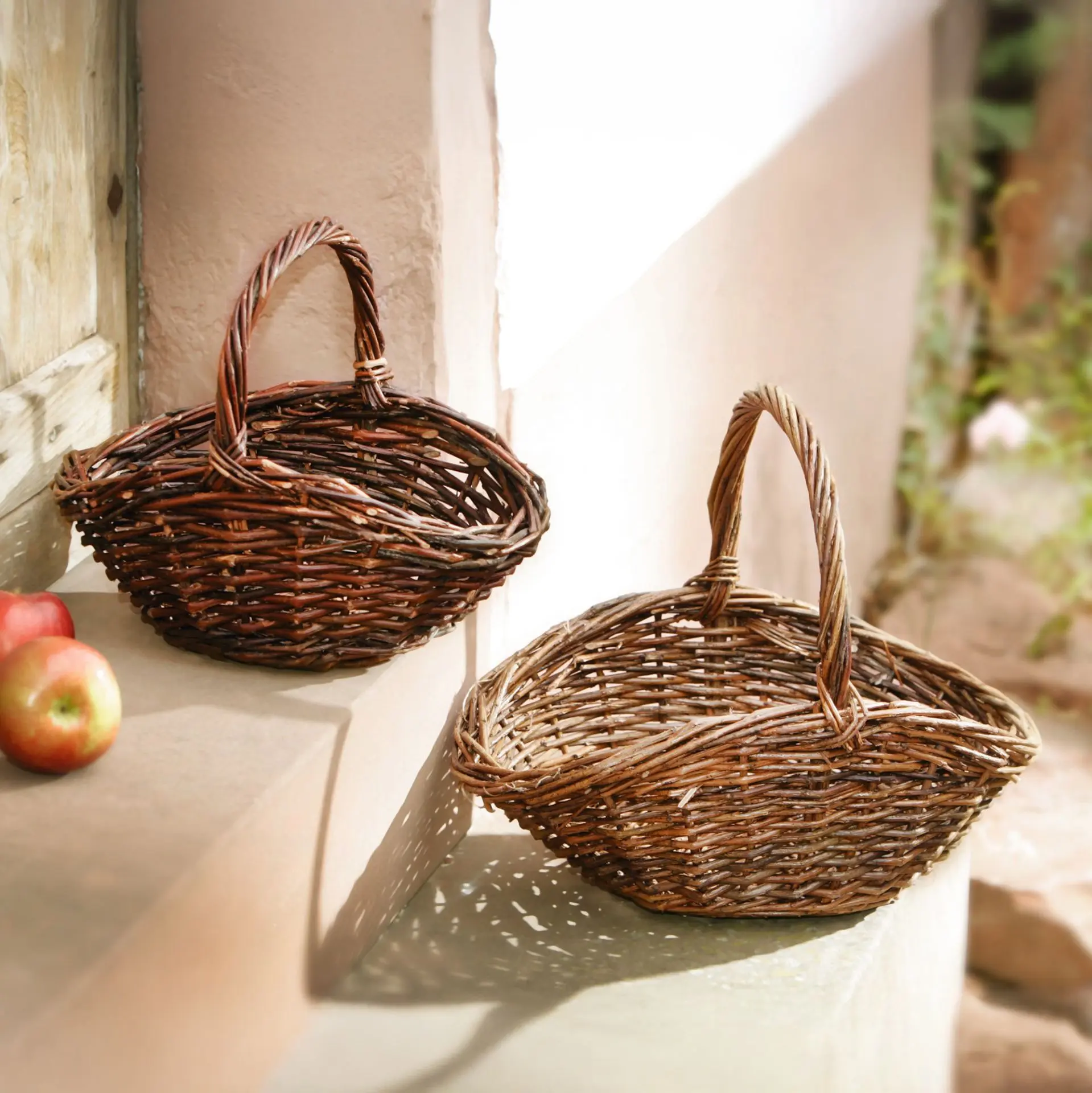 Kôš hnedý na levandulu a bylinky, väčší