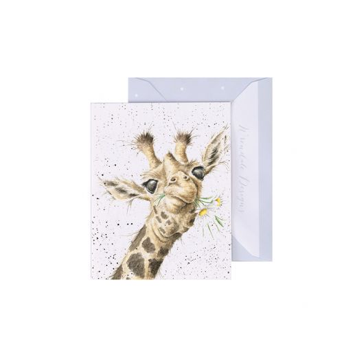 Darčeková kartička Pani Žirafa a margarétky