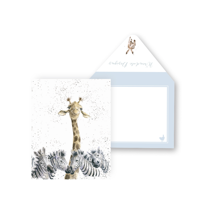 Darčeková kartička Pani Žirafa a zebry