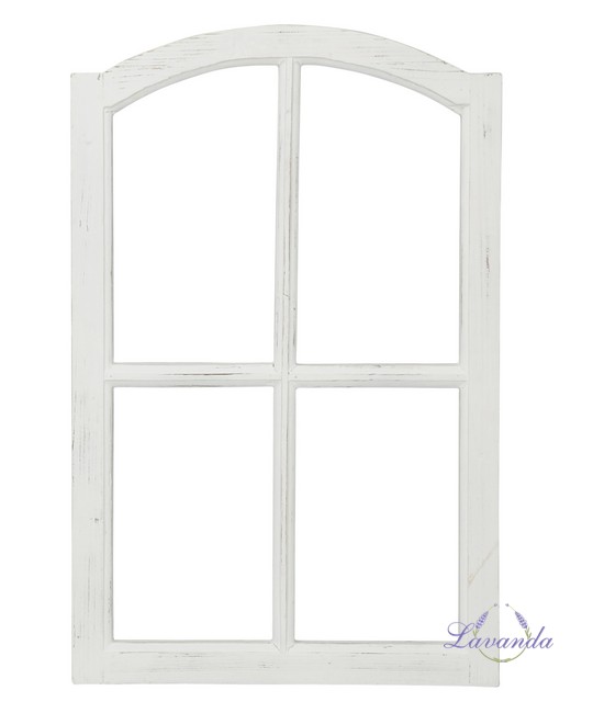 Drevené okno Shabby chic - biele - tovar na sklade až začiatkom júna
