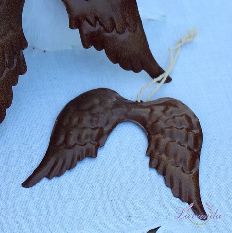 Anjelské krídla kovové hnedé, menšie