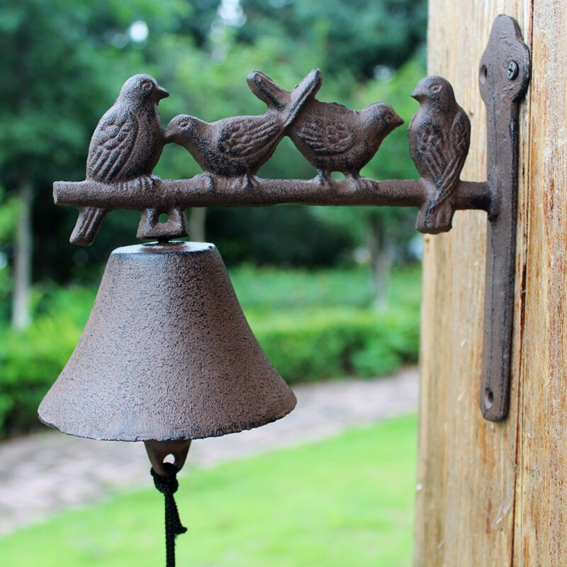 Kovový zvonček na dvere Vtáčiky