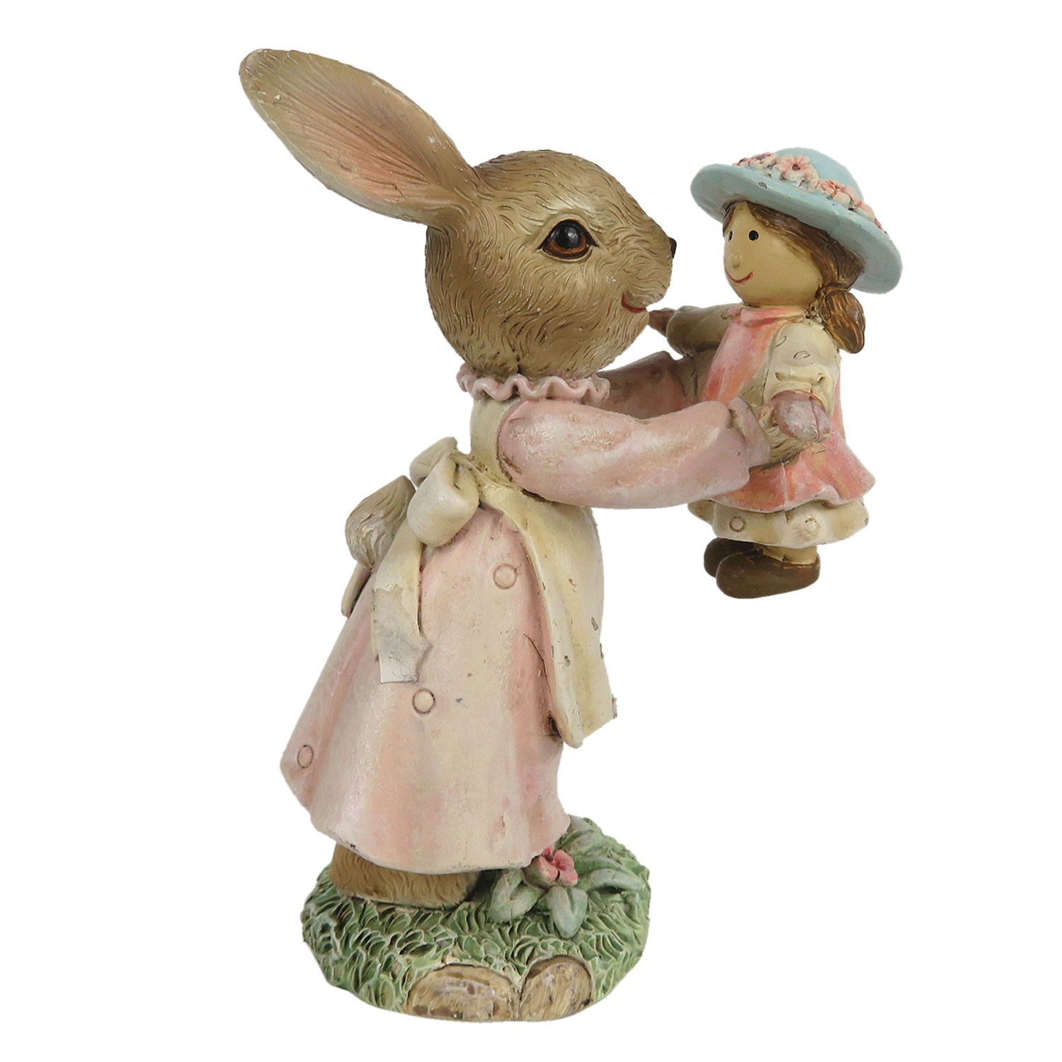 Dekorácia Zajačica s bábikou