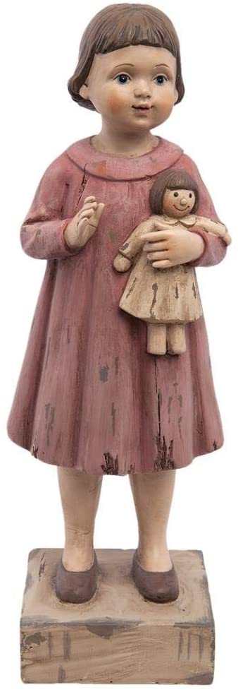 Dekorácia Dievčatko s bábikou, 28 cm