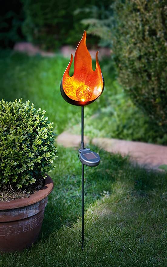 Záhradná solárna lampa - Flamme