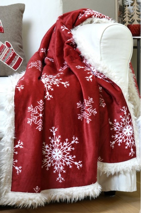 Vianočná deka s kožušinkou Auron