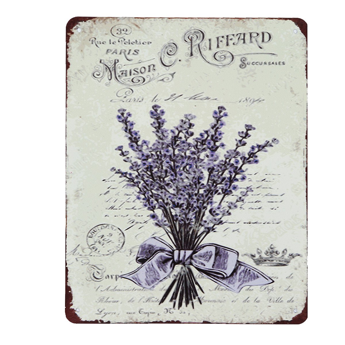 Kovová tabuľka Herbes de Provence - Lavender