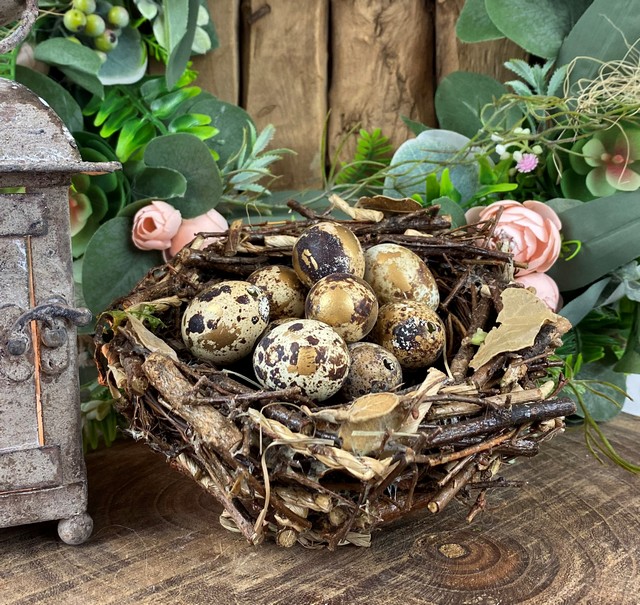 Veľkonočná dekorácia - Sada prepeličích vajíčiek  Gold