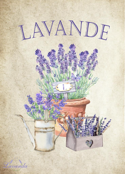 Utierka na riad - Lavanda Provence, vzor 1