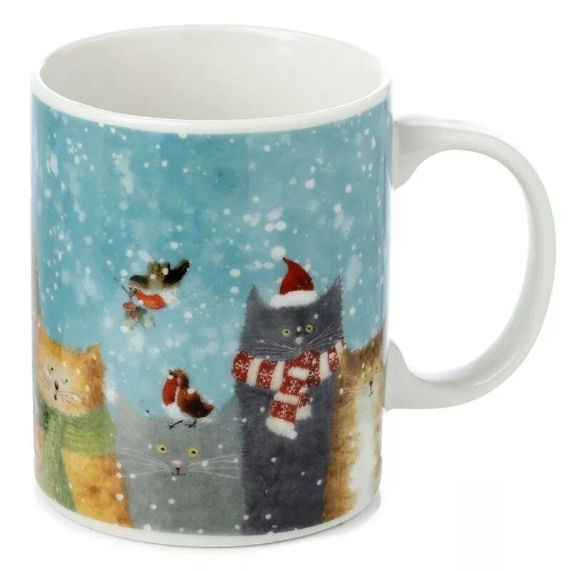 Porcelánový hrnček od Jan Pashley " Christmas Cats "