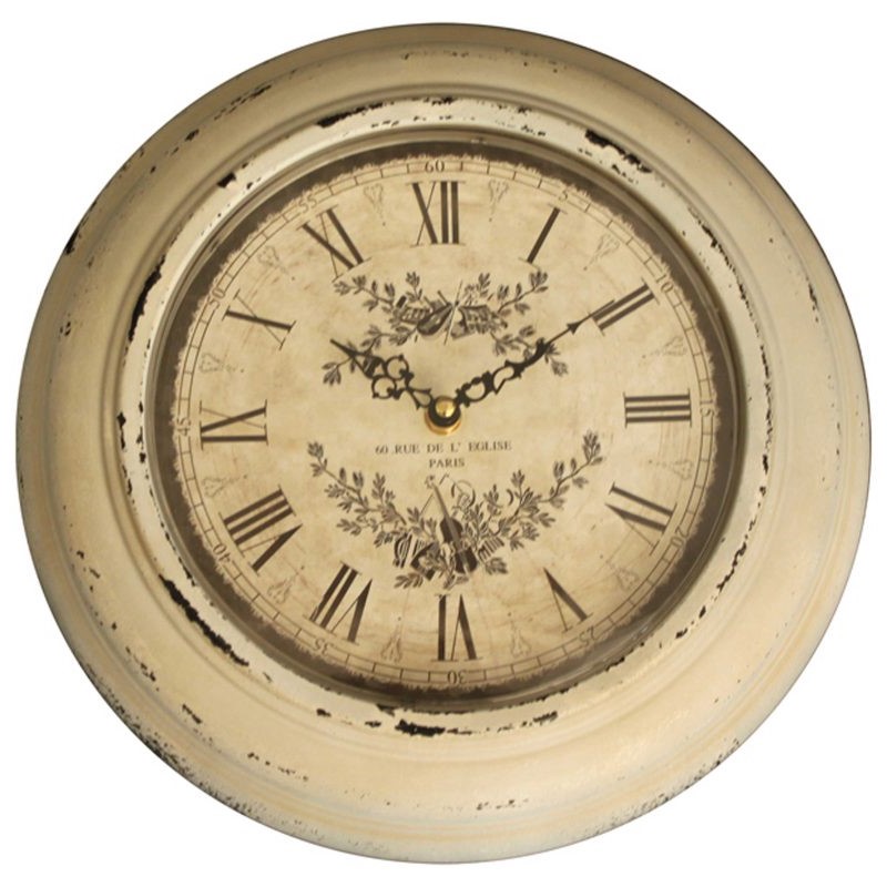 Nástenné hodiny Vintage Creme, 32cm