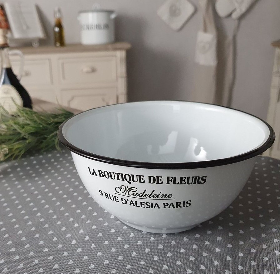 Smaltovaná miska La Boutique de Fleurs 