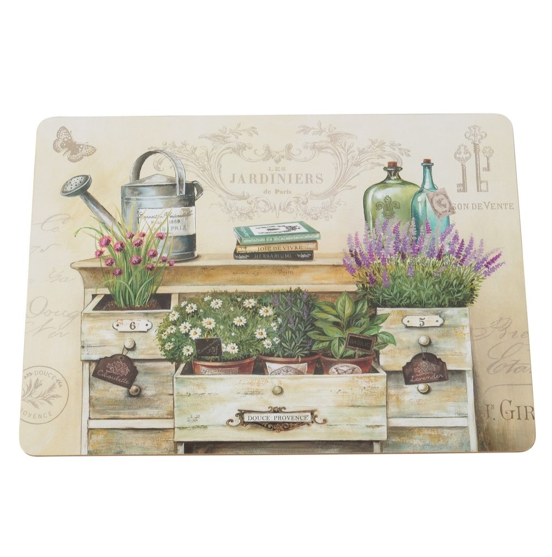 Korkové prestieranie Bienvenue Jardin - 02, sada 4 ks
