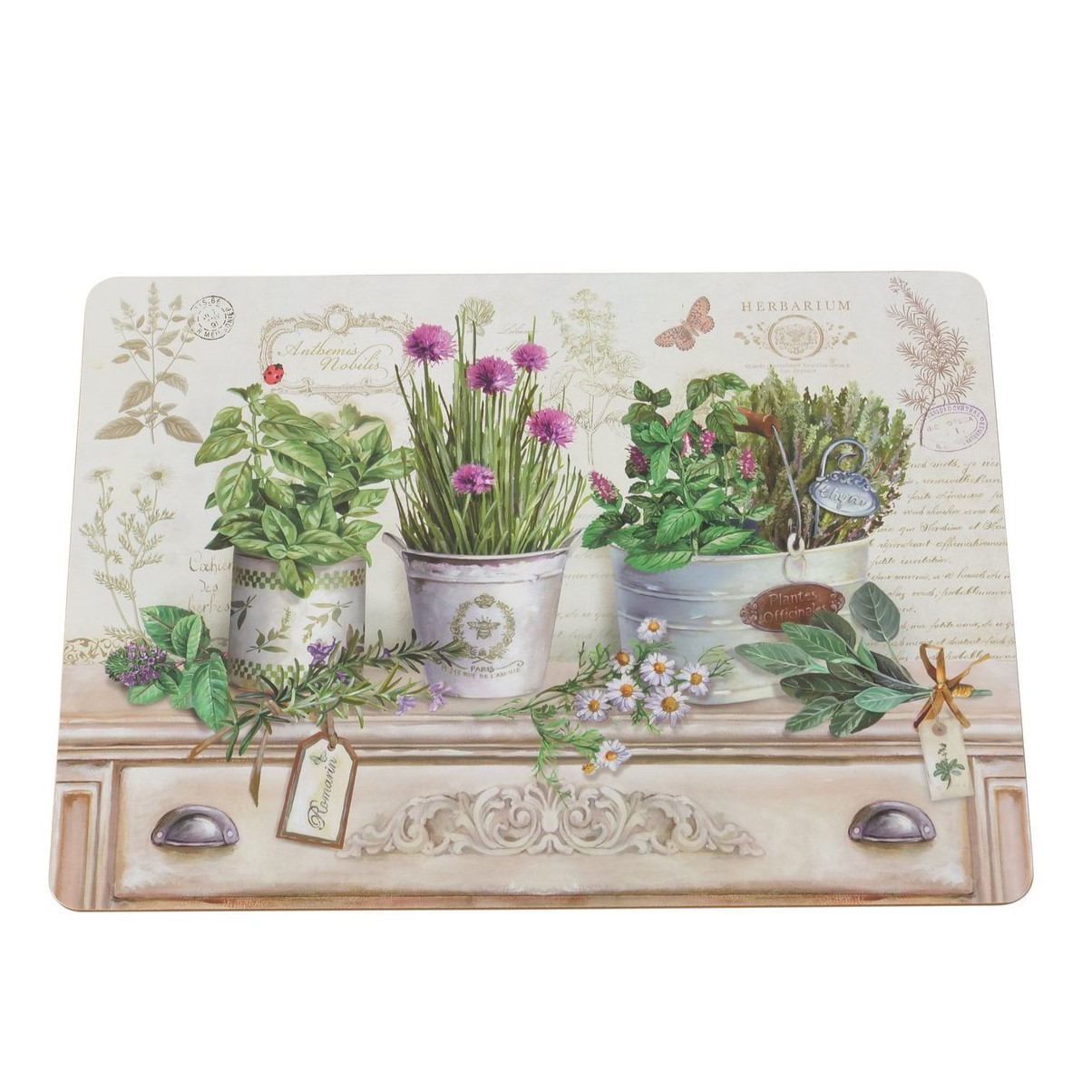 Korkové prestieranie Bienvenue Jardin - 03, sada 4 ks