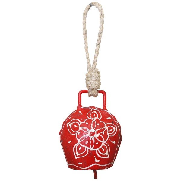 Kovový Zvonček Ornement rouge, 7cm