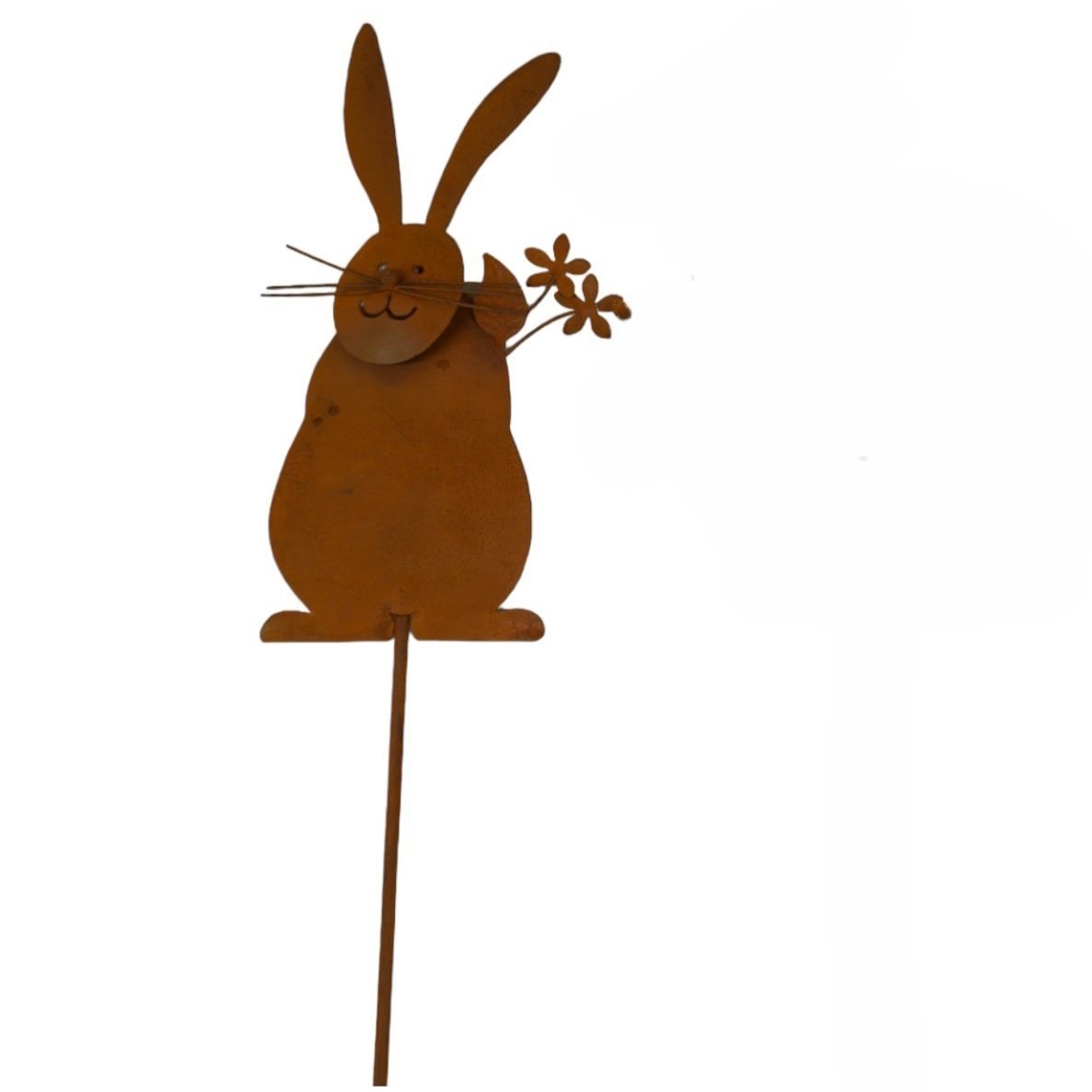 Kovová dekorácia Zajac na zapichnutie, vzor2