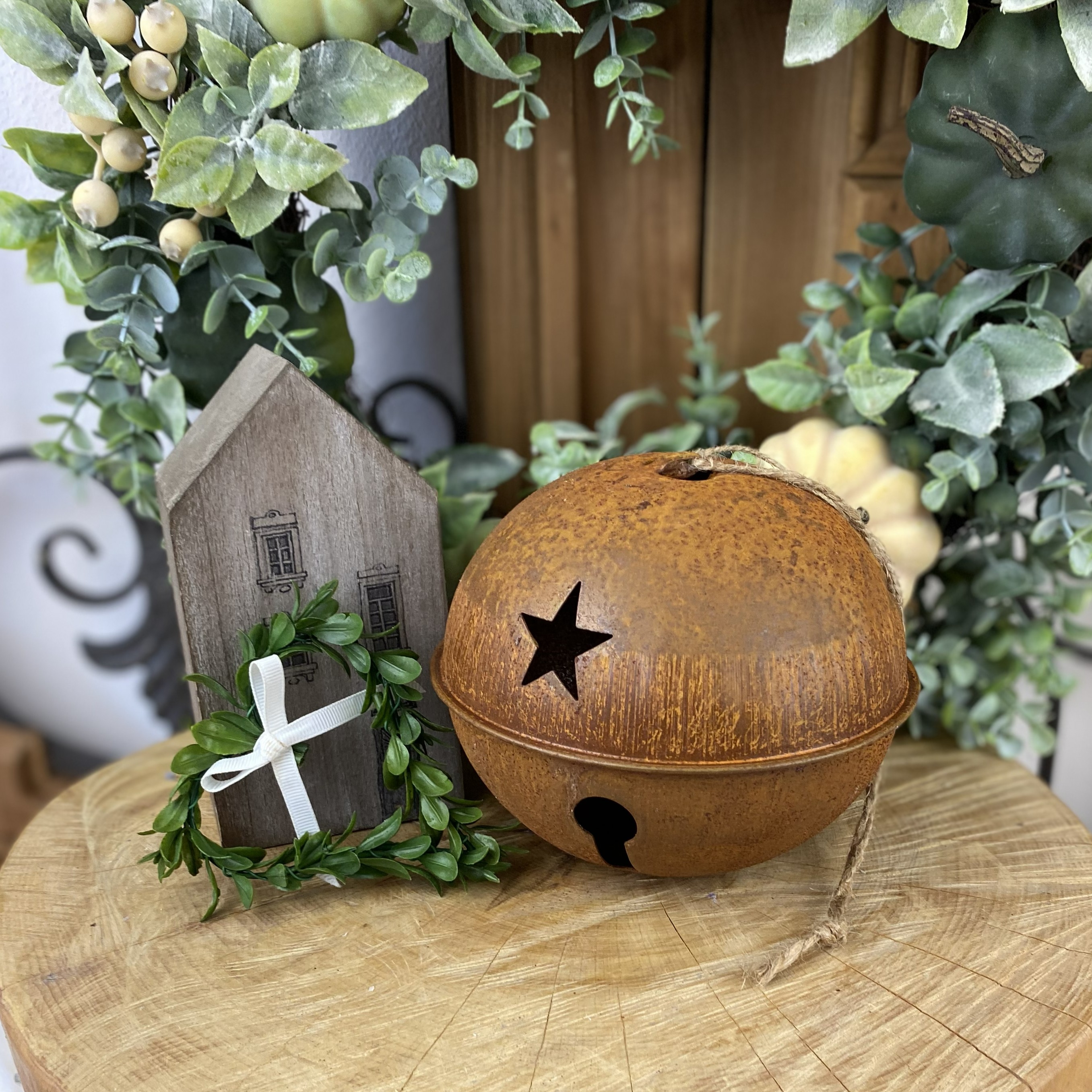 Vintage vianočná ozdoba  Rolnička, 15cm