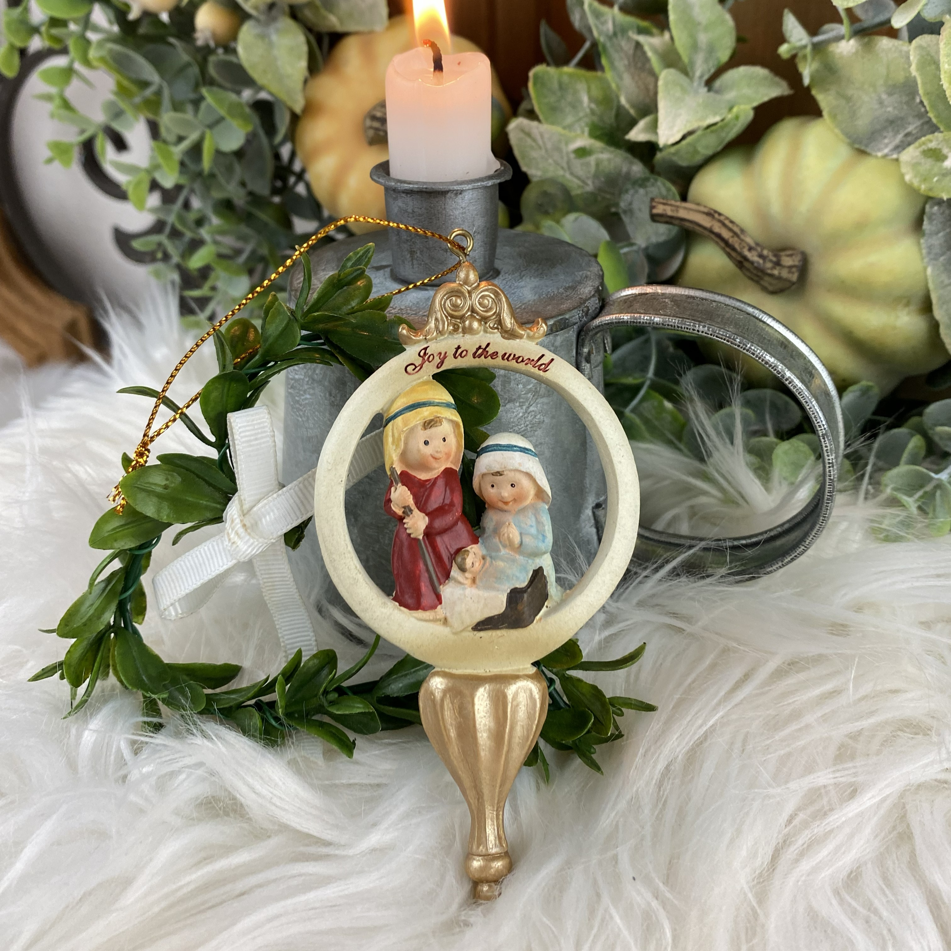 Vianočná dekorácia  na zavesenie - Joy to the world