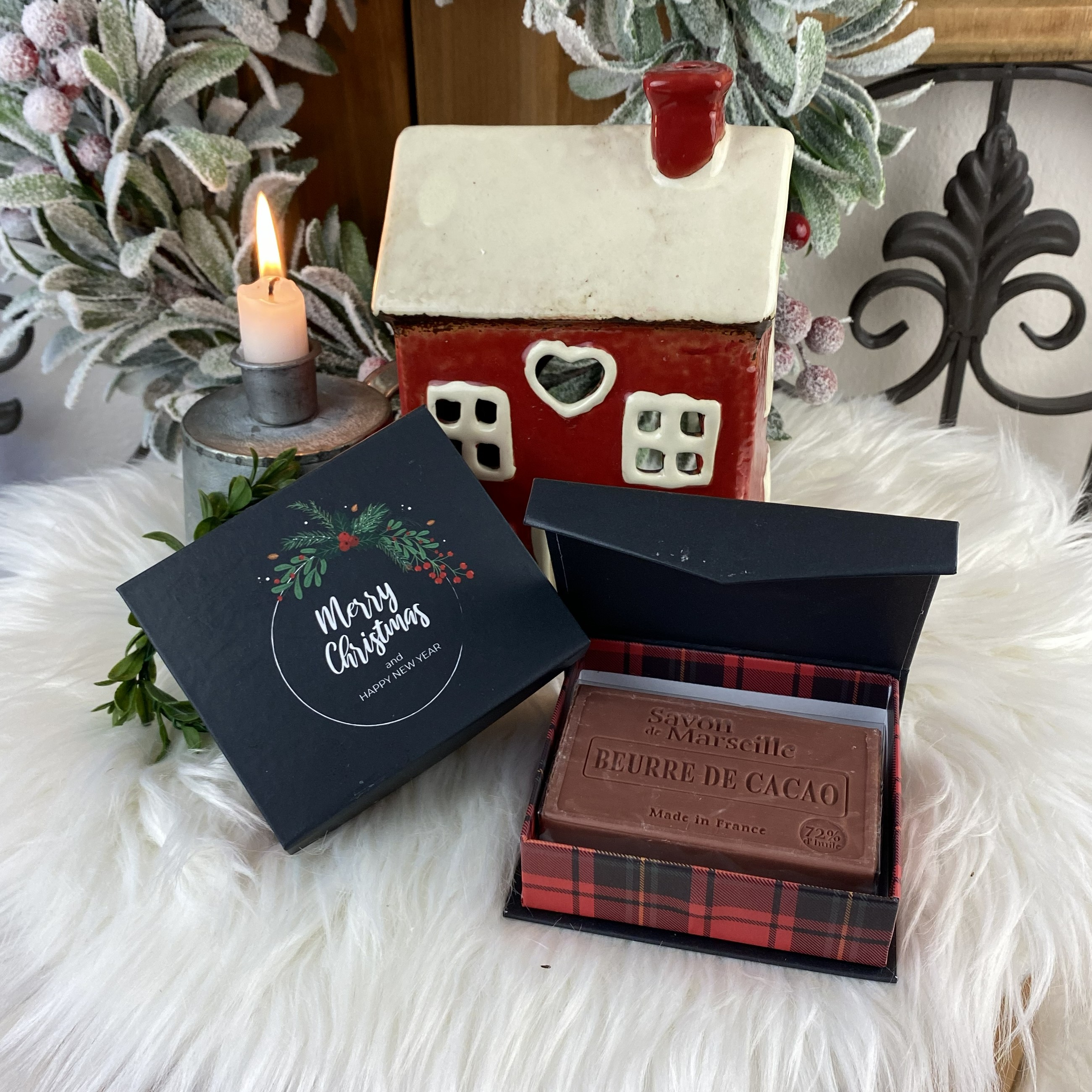 Vianočné darčekové balenie  Merry Christmas BEURRE DE CACAO, vzor 2