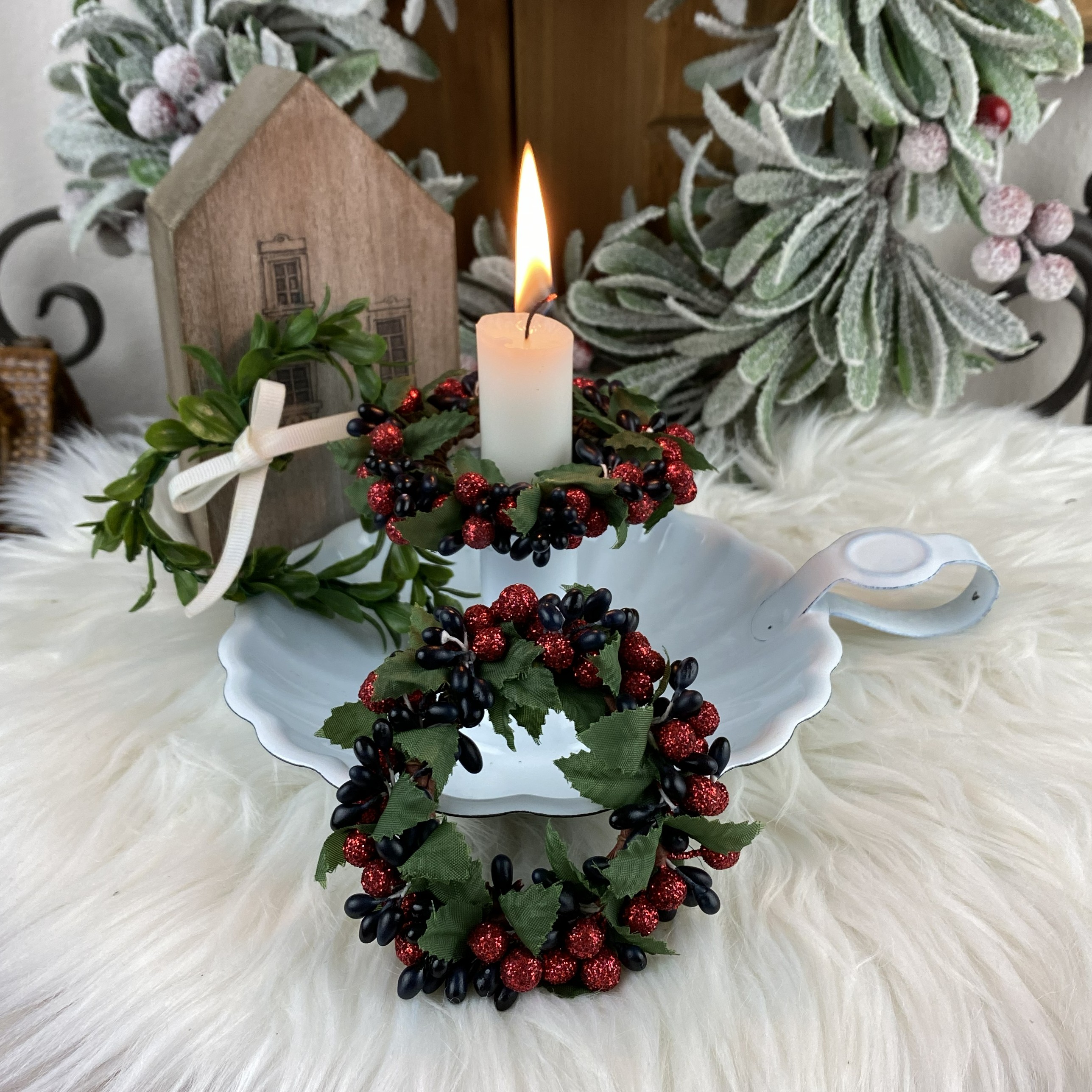 Dekorácia mini venček, väčší