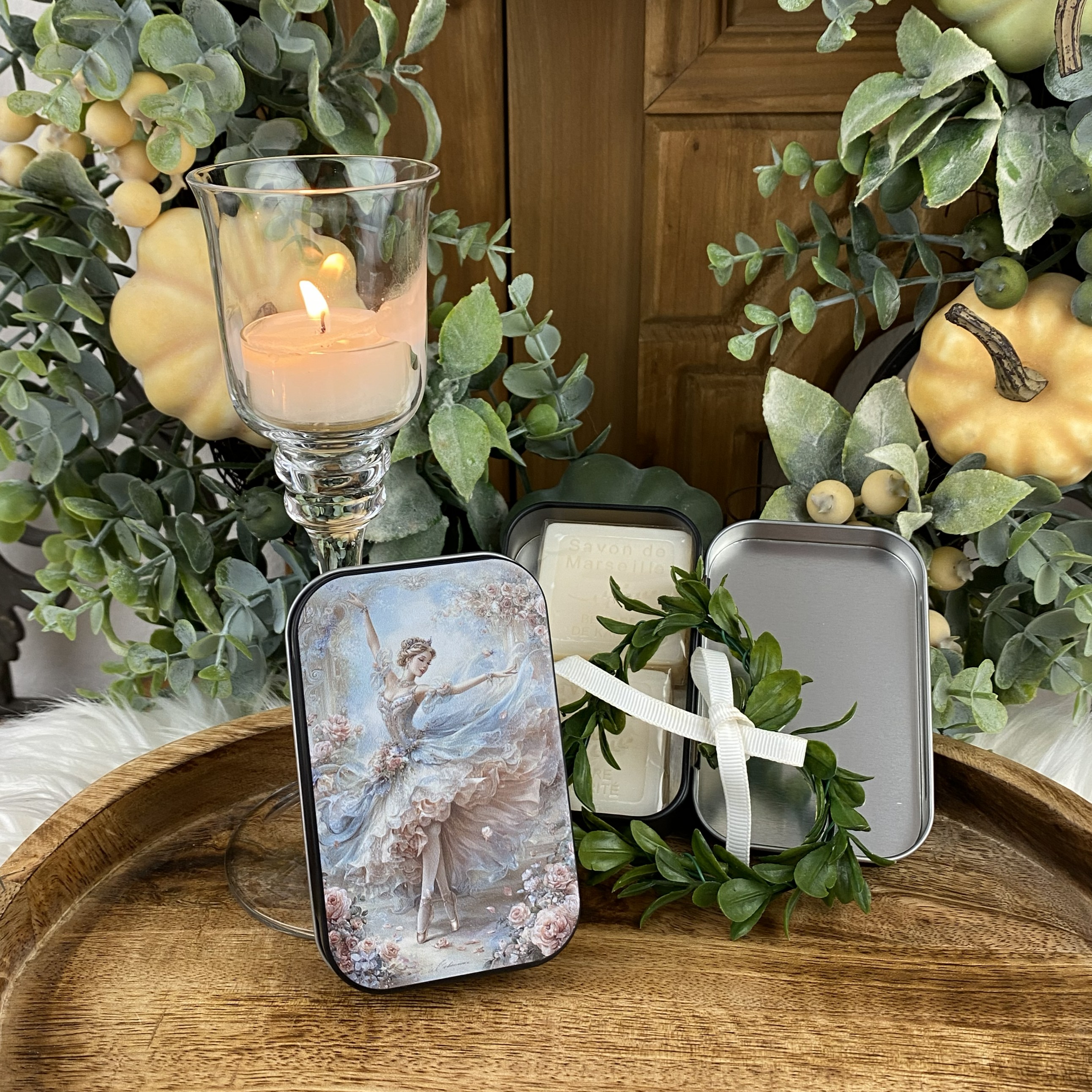 Mydlo Bambucké maslo v kovovej krabičke s baletkou