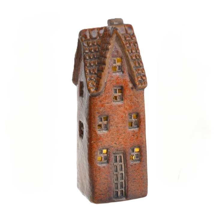 LED lucerna Domček, vintage orange