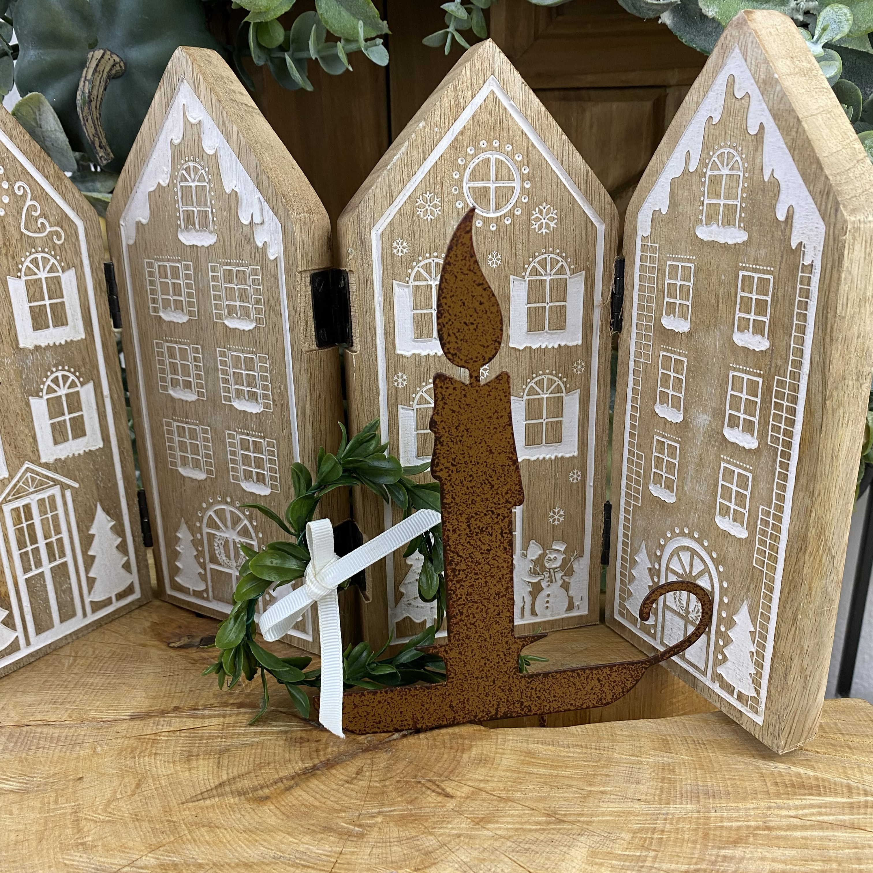 Kovová dekorácia na zapichnutie Sviečka 