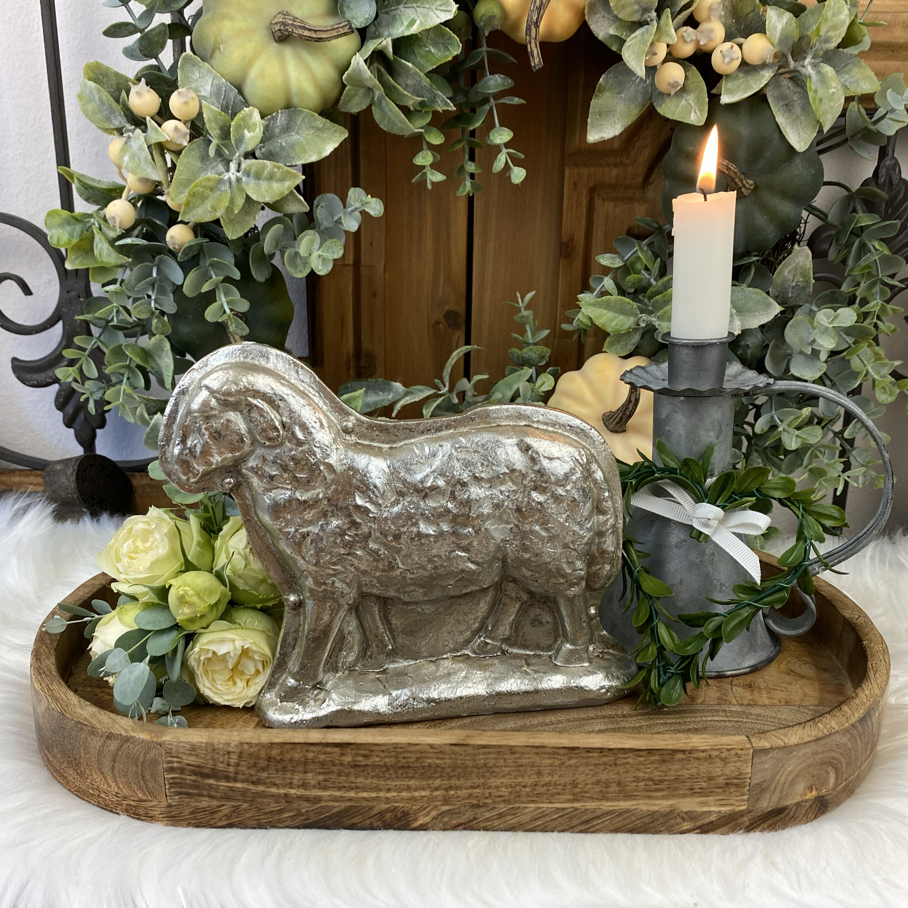 Vintage dekorácia Ovečka Cupido