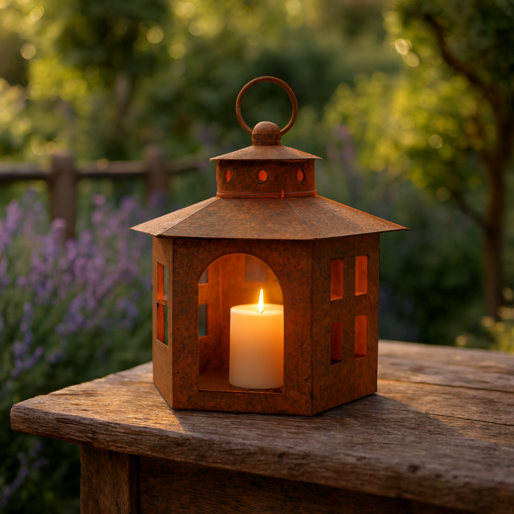 Svietnik Vtáčia búdka Rotunda Rusty, na zavesenie