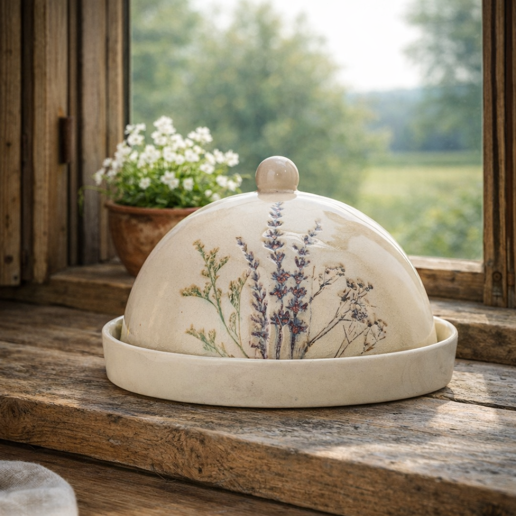 Kameninová maselnička Fleurs