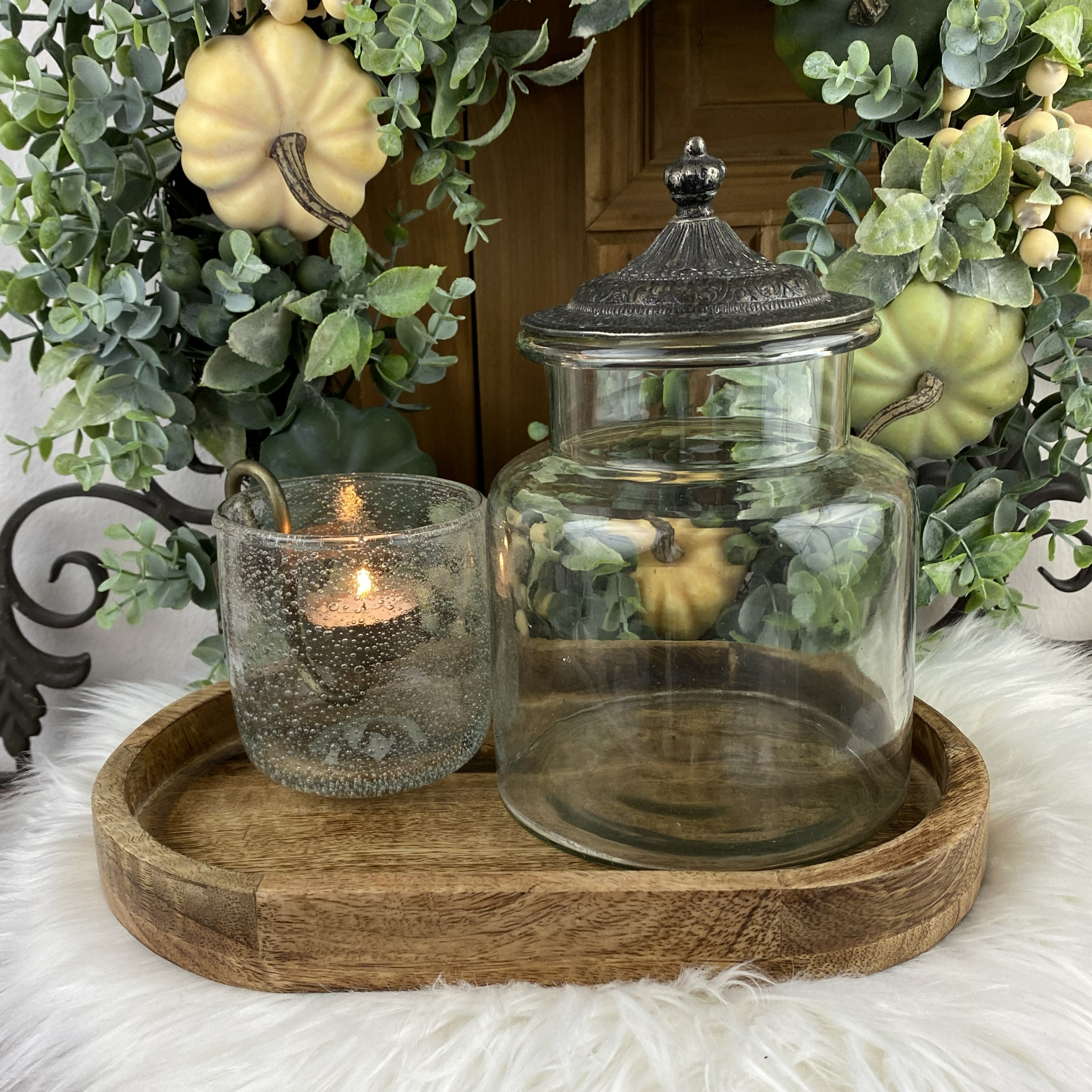 Veľká sklenená nádoba Vintage Elegance 