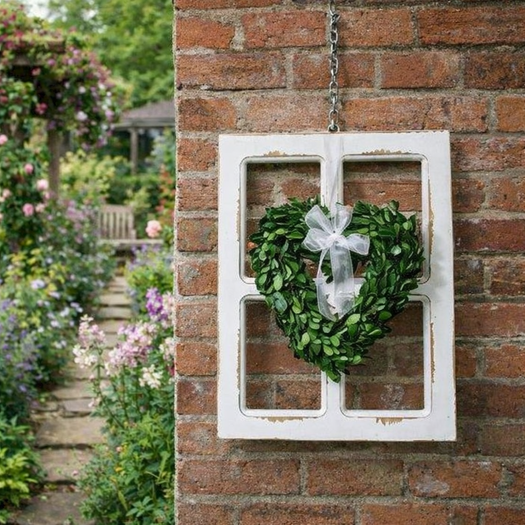 Drevené okno Shabby chic , 30 x 40 cm