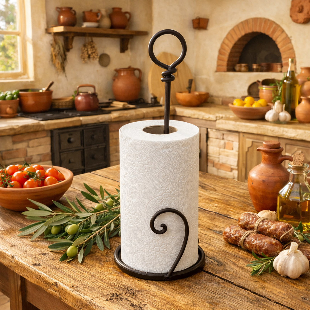 Stojan na papierové utierky En Provence, hnedá patina