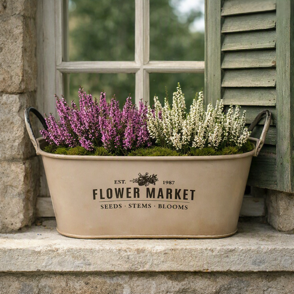 Kovový kvetináč Flower Market, vzor2