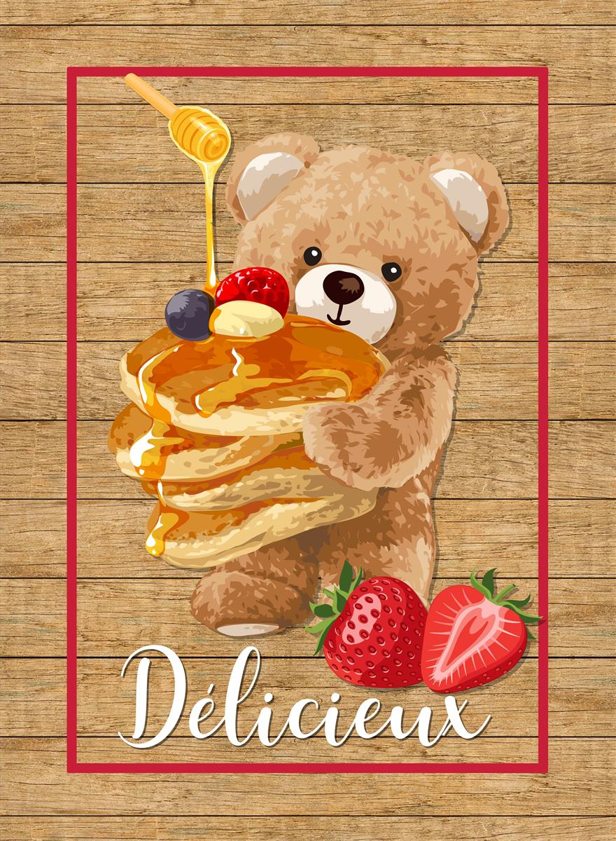 Bavlnená kuchynská utierka Little bear, vzor 2