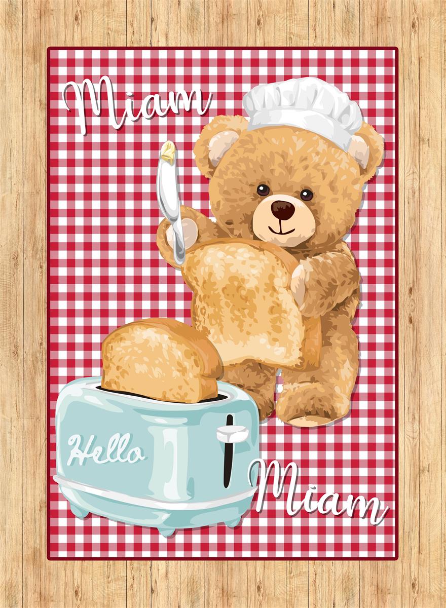 Bavlnená kuchynská utierka Little bear, vzor 3